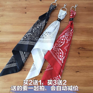 腰果ins小方巾发带百搭hiphop嘻哈裤 链腰链 链bandana方巾工业裤