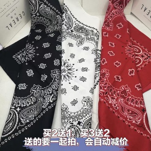 涤纶大方巾太阳花嘻哈头巾hiphop头巾街舞发带韩国时尚围巾围脖潮