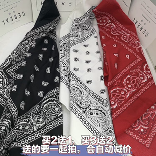 涤纶大方巾腰果花嘻哈头巾hiphop头巾街舞发带时尚围巾围脖