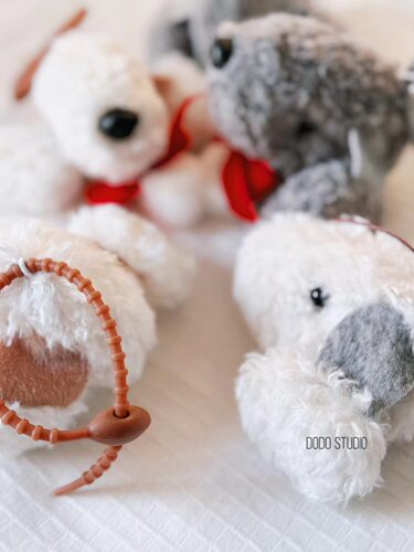 原创设计宠物周边 贝灵顿狗狗挂件 公仔 毛绒玩具