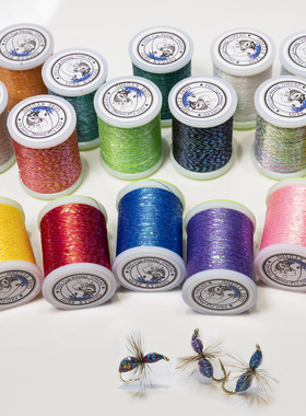 双丝炫彩高反光躯体线 响尾蛇毒纹飞蝇钩假饵材料 路亚若虫绑制线