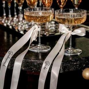 Satin Ribbon Bows Bride Place Groom Wedding Setting