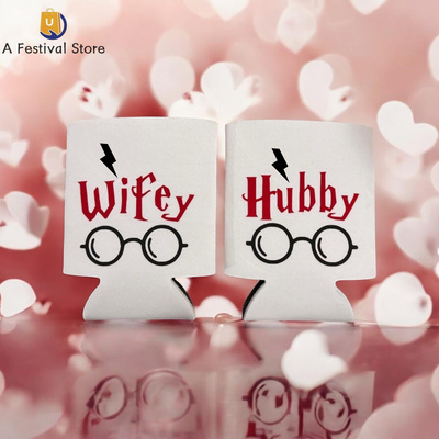 Wifey&Hubby印花杯套派对隔热套