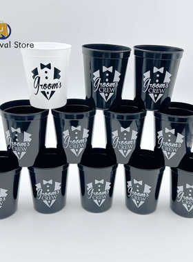 5Pcs Groom To Be Cups Bow Bachelorette Bridal Shower Team
