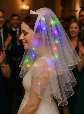 Glow Wedding Hair Accessories LED Light Veil Gifts Bridal