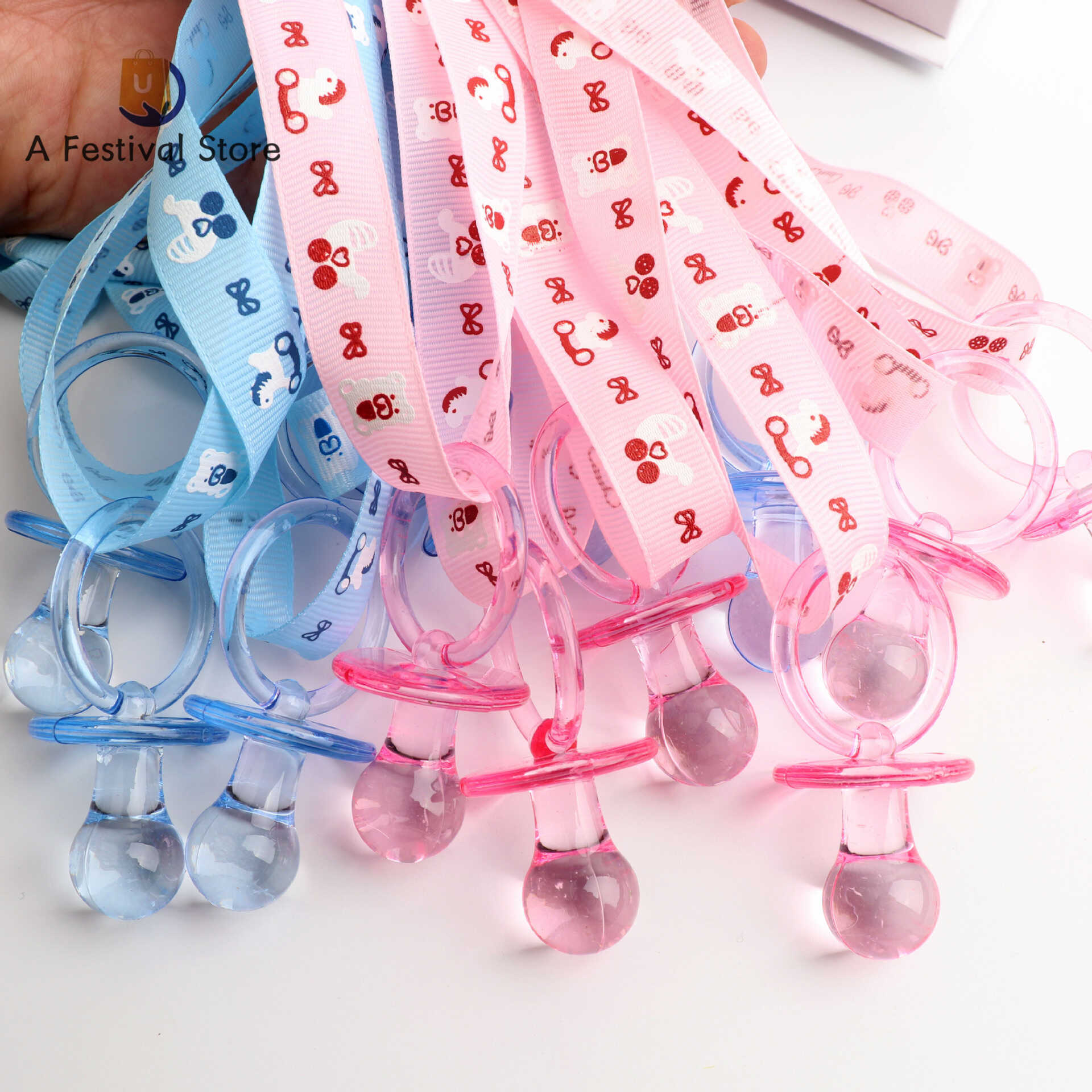 5pcs Acrylic Baby Necklace for Baby Shower Gender Reveal