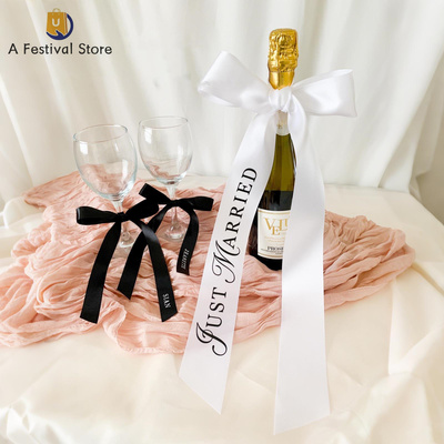 香槟瓶装饰丝带CheersToLove