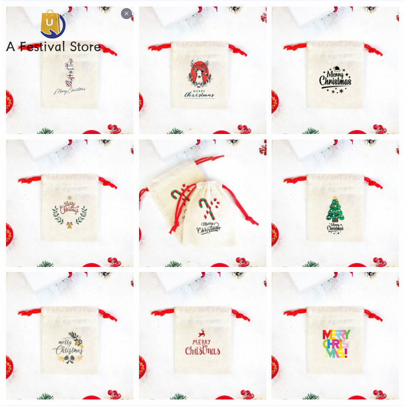 Christmas红绳束口袋圣诞派对