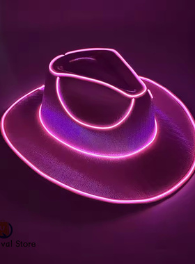 Wireless Disco Luminous Led Bride Cowgirl Hat Glowing Bar
