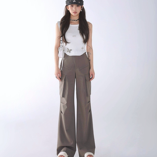 高街 裤 CO&SHENG重生150cm小个子2025夏季 工装 直筒高腰 新品 美式