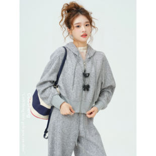 森屿暖歌/Co&Sheng重生小个子女款拉链上衣外套连帽卫衣运动通勤