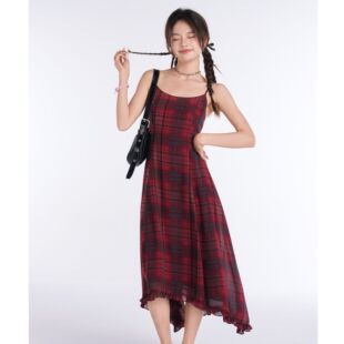 红韵花语/cosheng重生小个子春夏新款吊带U型领连衣裙洋气衣服女