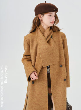 日光倾城/Co&Sheng小个子长款女毛呢外套大衣直下摆季女士秋冬