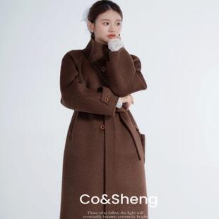 焦糖邂逅2/CO&SHENG重生小个子女秋冬羊毛大衣气质时尚休闲双面呢