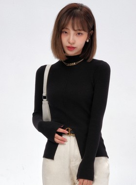 cosheng重生150小个子2025秋冬新品黑白打底女上衣百搭时尚长袖