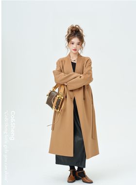 暖冬叙事/CO&SHENG重生小个子女秋冬双面呢羊毛大衣气质时尚长款
