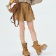 短裤 高光杏运 收腰裙裤 高腰卡其棕色春季 重生小个子高腰百搭春季