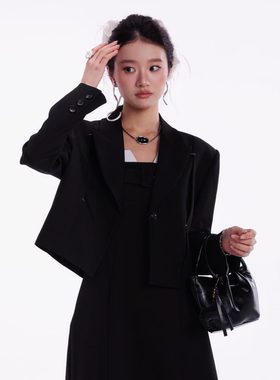 Co&cheng小个子定制春款西装垂顺时尚百搭气质设计师休闲黑色