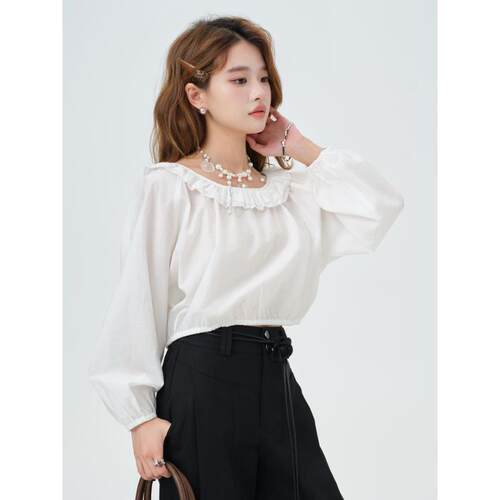 重生小个子荷叶边常规款上衣