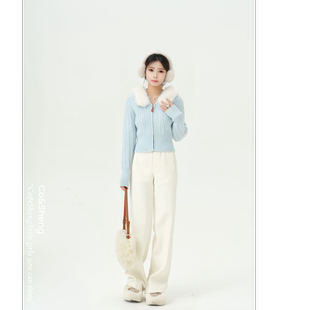 云蓝雾雨/Co&Sheng重生小个子女款毛衣开衫简约休闲甜美显瘦修身