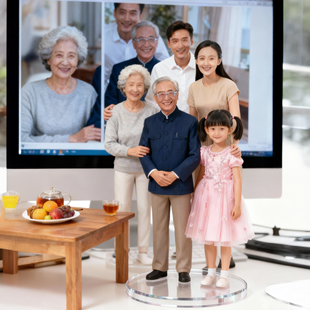 3d打印定制手办  全家福仿真照片定制人像三代同堂纪念品一家三口