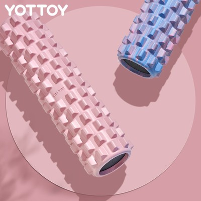 yottoy狼牙棒实心健身器材泡沫轴肌肉放松按摩滚轴轮琅琊瑜伽柱
