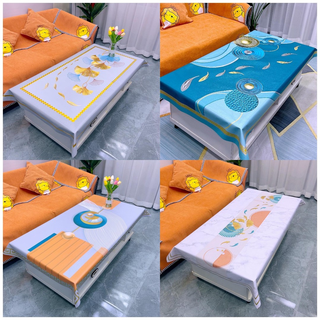 防水防油防烫PVC茶几桌布免洗懒人桌布家用欧式长方形桌布