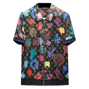 男士开衫短袖T恤 55006 M-3XL P105图片