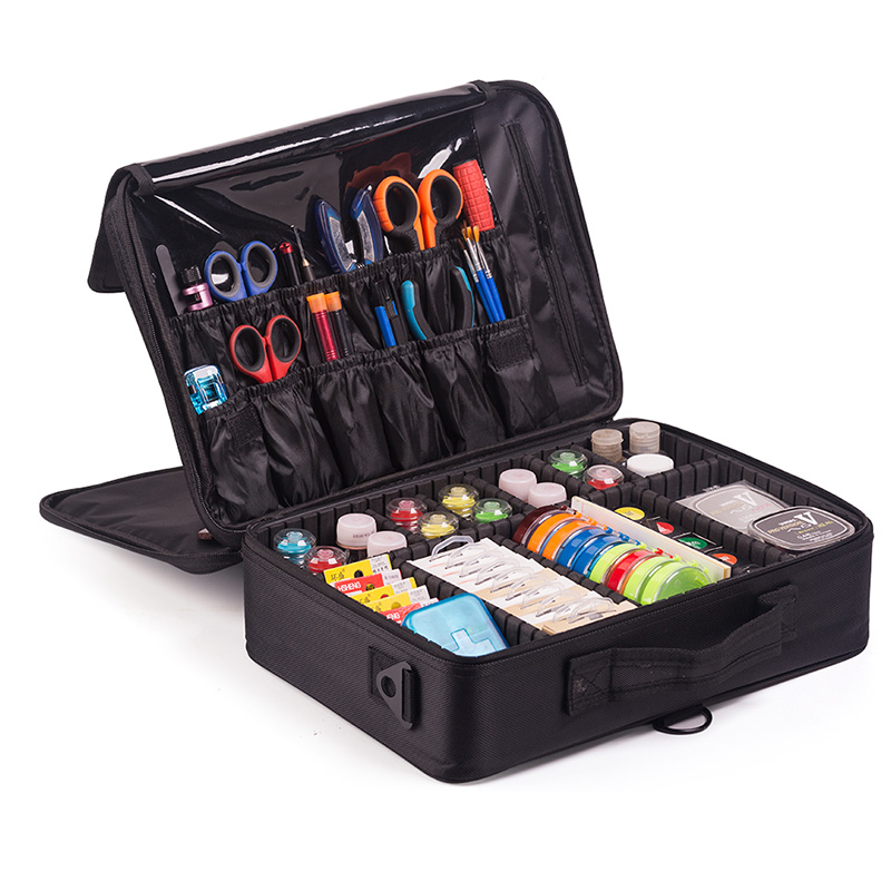 渔具线组收纳包便携手提多功能防水钓鱼工具箱配件盒垂钓整理箱