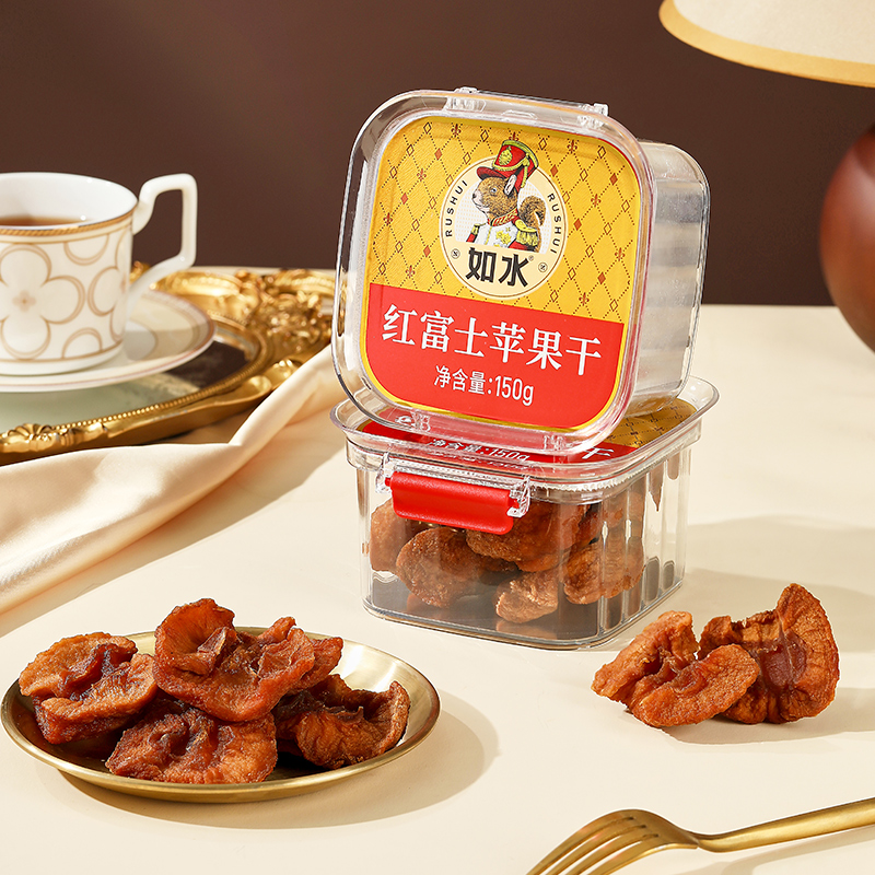 如水红富士苹果干150g 无添加水果干 苹果果脯休闲办公室健康零食