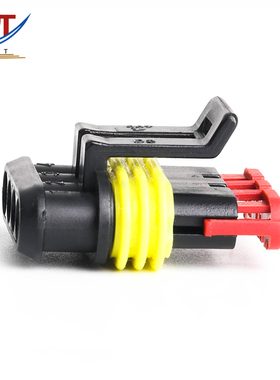 汽车DJ7041-1.5--21护套4PIN孔电子连接器国产接插件黑色插座胶壳