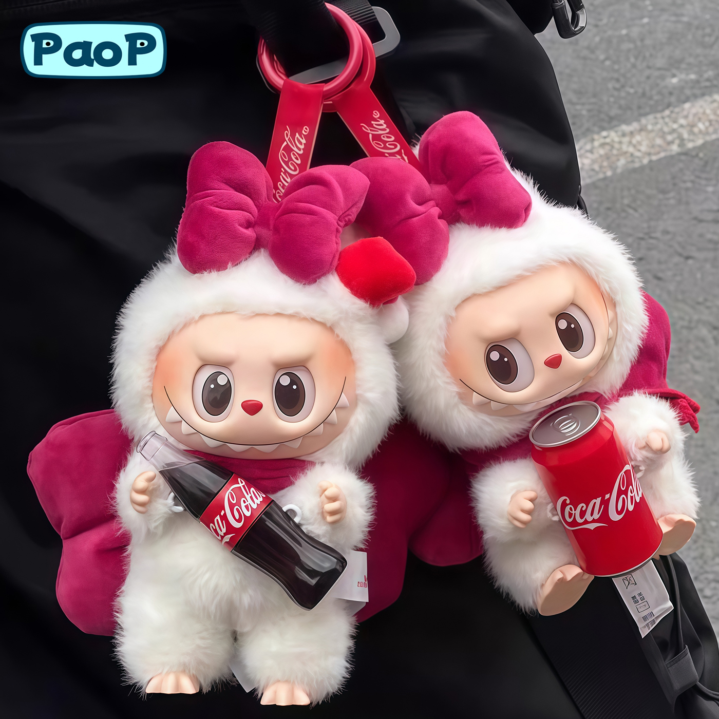 Labubu娃衣第一二三代蝴蝶结套装拉布布公仔前方高能玩偶衣服17CM