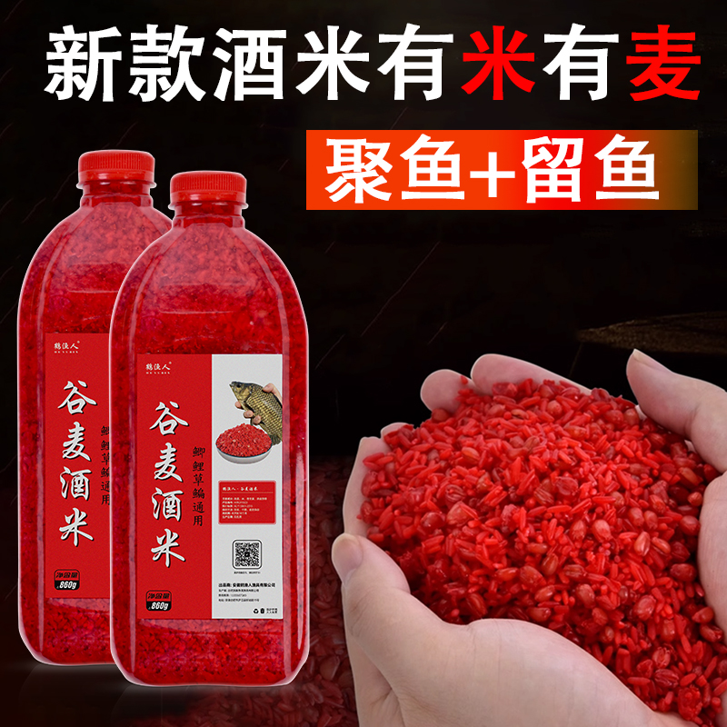 酒米打窝米野钓鲫鱼鲤鱼