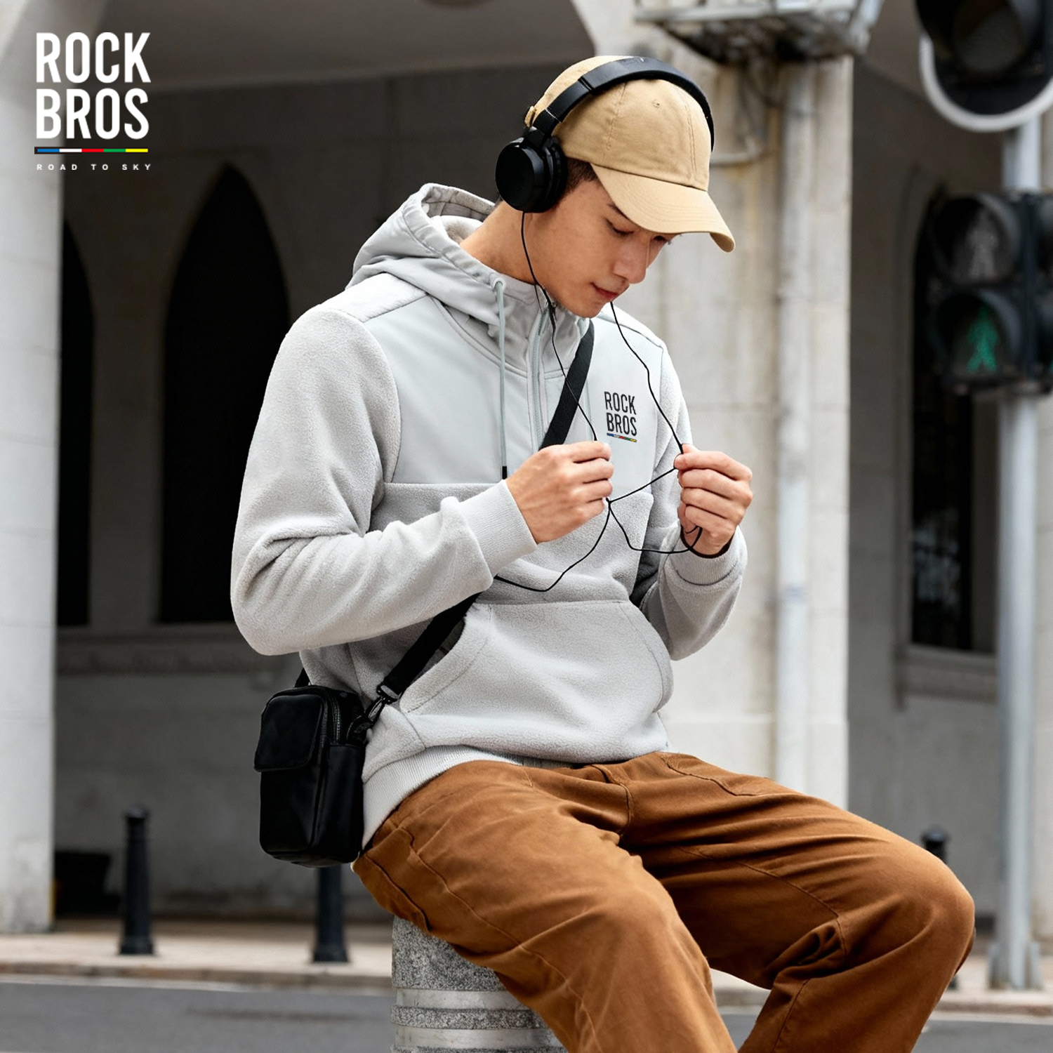 洛克兄弟天路抓绒运动卫衣