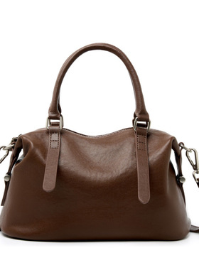 Cale&Klntoe单肩包斜挎包戴妃包通用款美式复古风棕色女包