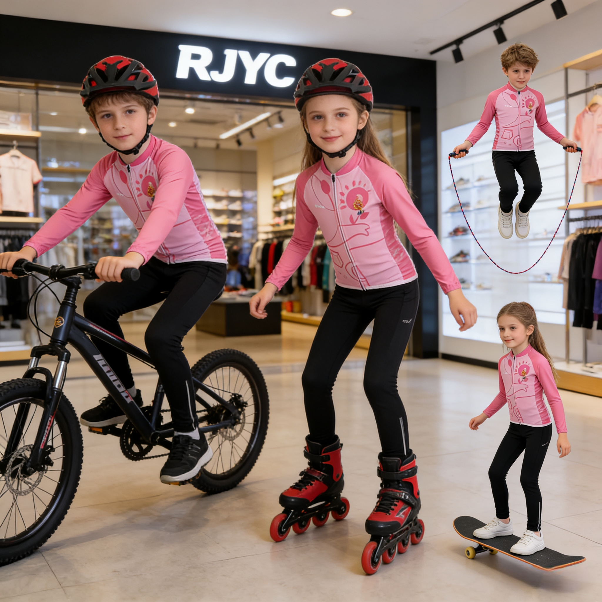 RJYC春秋夏季儿童长袖骑行服上衣速干宝宝外套装轮滑服平衡车服装,自行车/骑行装备/零配件,专业骑行服,淘宝优惠券,粉丝福利购,淘宝优惠卷