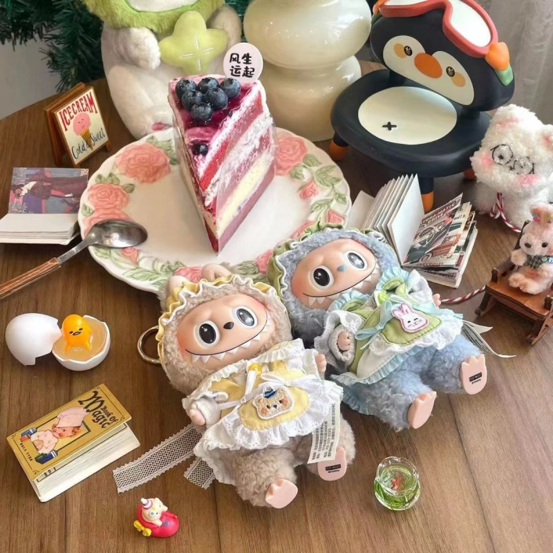 Labubu搪胶公仔换装衣服棉花娃娃