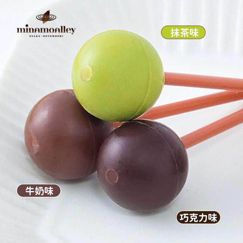 新货现货新日期日本道顿堀BonBonTown巧克力夹心棒棒糖抹茶牛奶味