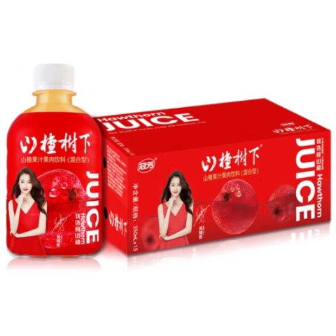 8-3月产新货 天津 山楂树下350ml*15瓶山楂浓缩果味果汁饮料