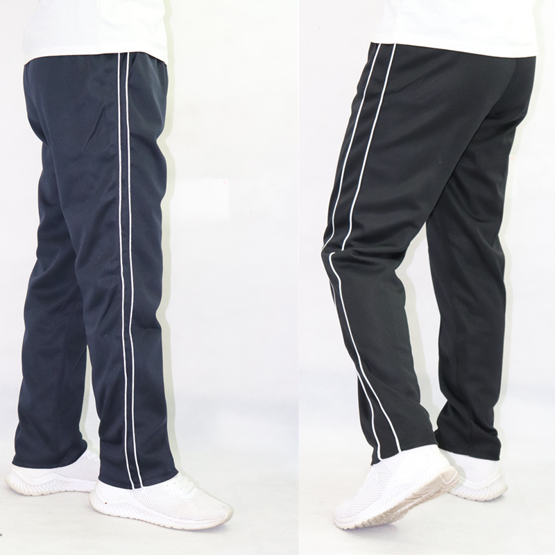 春夏单款藏蓝色黑色双白细条校裤