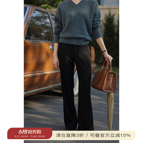 solighter高腰通勤长裤休闲裤