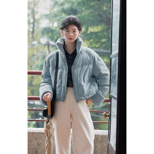 solighter90白鸭绒短款羽绒服