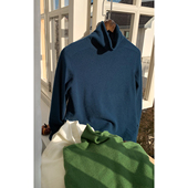 solighter 荡领针织衫 100%羊毛无缝一体高领打底衫 女秋冬2025新款