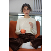 圆领长袖 solighter法式 莱赛尔羊毛加绒T恤女秋冬2025新款 内搭上衣