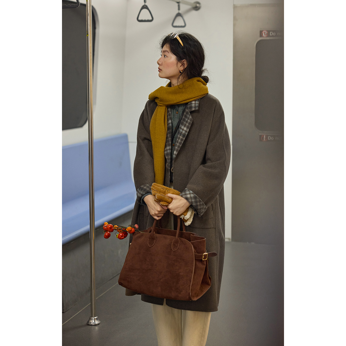 solighter正反两穿双面呢大衣