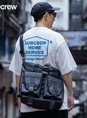 Subcrew潮牌机能通勤单肩托特包休闲防水电脑斜挎包男女健身包