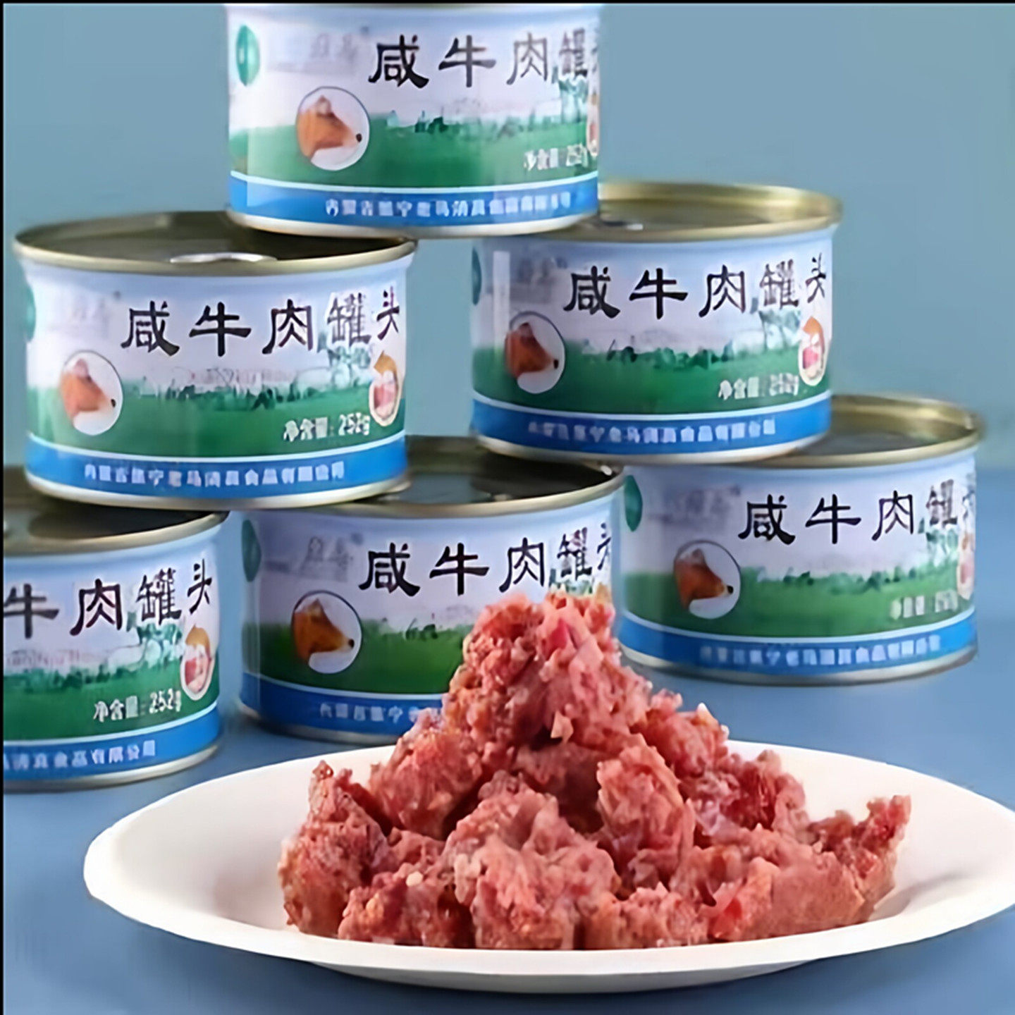 老马清真新咸牛肉罐头肉制品即食拌饭252g内蒙古正宗直销