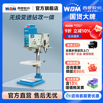 西菱自动进刀钻床工业级台式钻床钻攻All自动进刀无极变速 ZWB411