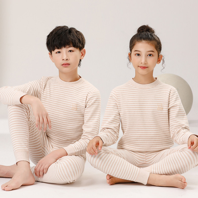 儿童青少年秋衣秋裤中领保暖内衣