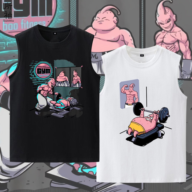 七龙珠布欧联名派大星健身房运动无袖T恤男举铁衣服运动背心马甲,男装,背心,淘宝优惠券,粉丝福利购,淘宝优惠卷